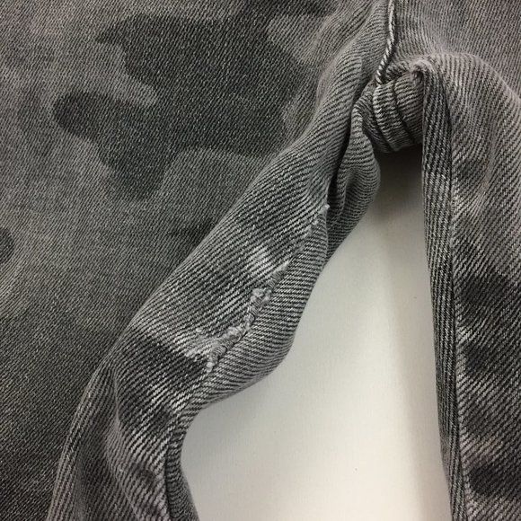 HUDSON Gray Mix Camo Print Collin Flap 5 Pocket Logo Hardware Skinny Jeans - Picture 12 of 12